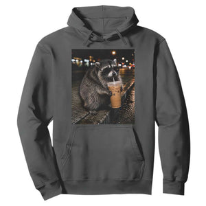 Jimothy Raccoon Seattle Drinking Iced Coffee Meme Hoodie Viral Trash Panda Seattle Animal Meme