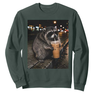 Jimothy Raccoon Seattle Drinking Iced Coffee Meme Sweatshirt Viral Trash Panda Seattle Animal Meme