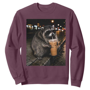 Jimothy Raccoon Seattle Drinking Iced Coffee Meme Sweatshirt Viral Trash Panda Seattle Animal Meme