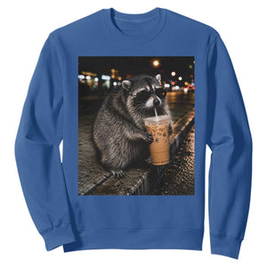 Jimothy Raccoon Seattle Drinking Iced Coffee Meme Sweatshirt Viral Trash Panda Seattle Animal Meme