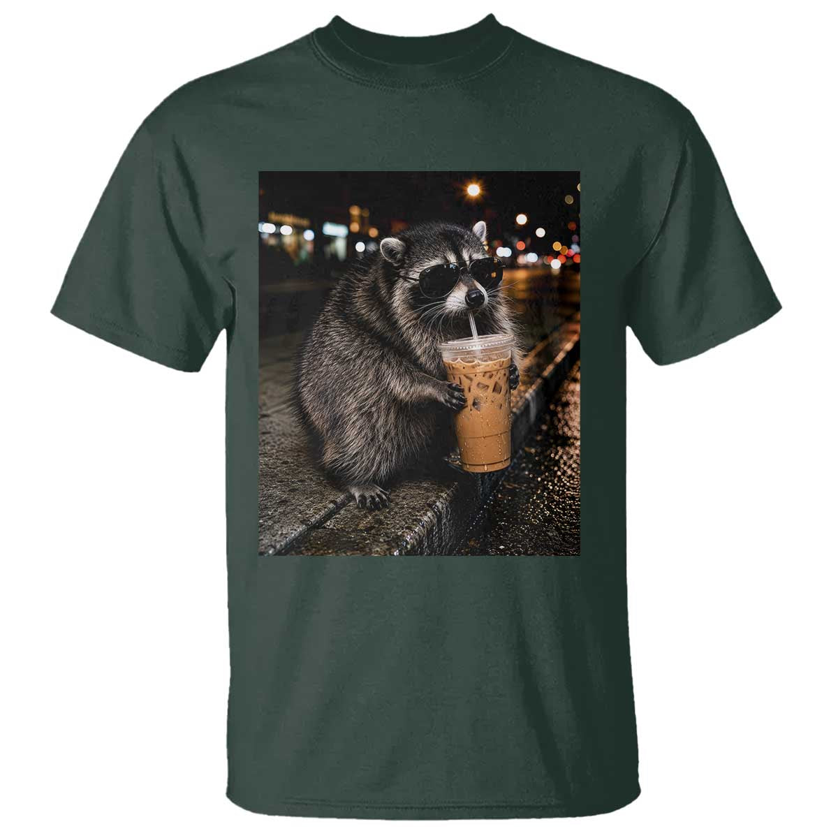 Jimothy Raccoon Seattle Drinking Iced Coffee Meme T Shirt Viral Trash Panda Seattle Animal Meme