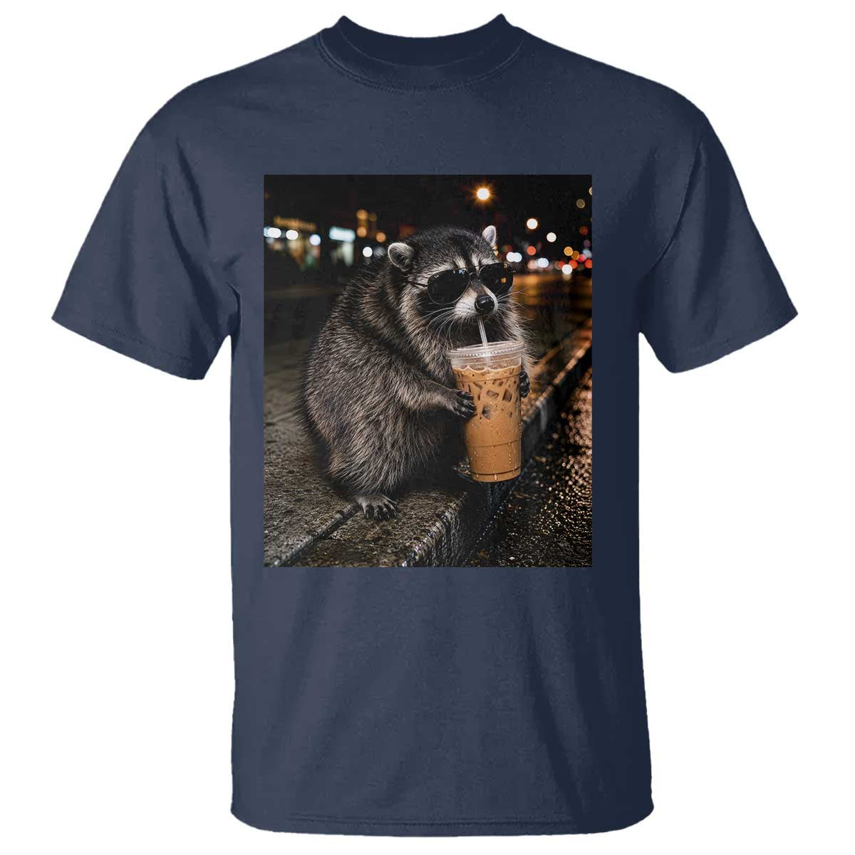Jimothy Raccoon Seattle Drinking Iced Coffee Meme T Shirt Viral Trash Panda Seattle Animal Meme