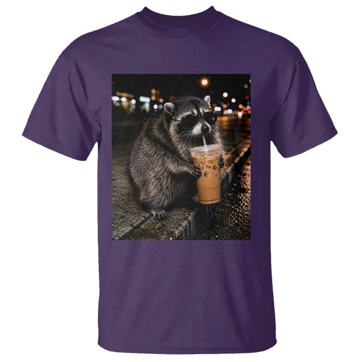 Jimothy Raccoon Seattle Drinking Iced Coffee Meme T Shirt Viral Trash Panda Seattle Animal Meme