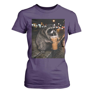 Jimothy Raccoon Seattle Drinking Iced Coffee Meme T Shirt For Women Viral Trash Panda Seattle Animal Meme