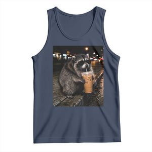 Jimothy Raccoon Seattle Drinking Iced Coffee Meme Tank Top Viral Trash Panda Seattle Animal Meme
