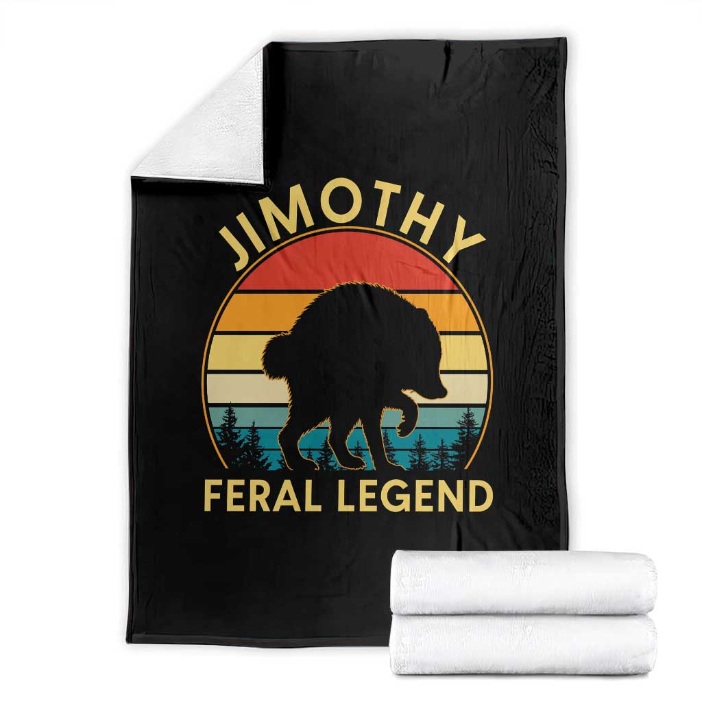 Jimothy Raccoon Seattle Throw Blanket Funny Seattle Feral Legend Animal Meme TS14 Black Print Your Wear