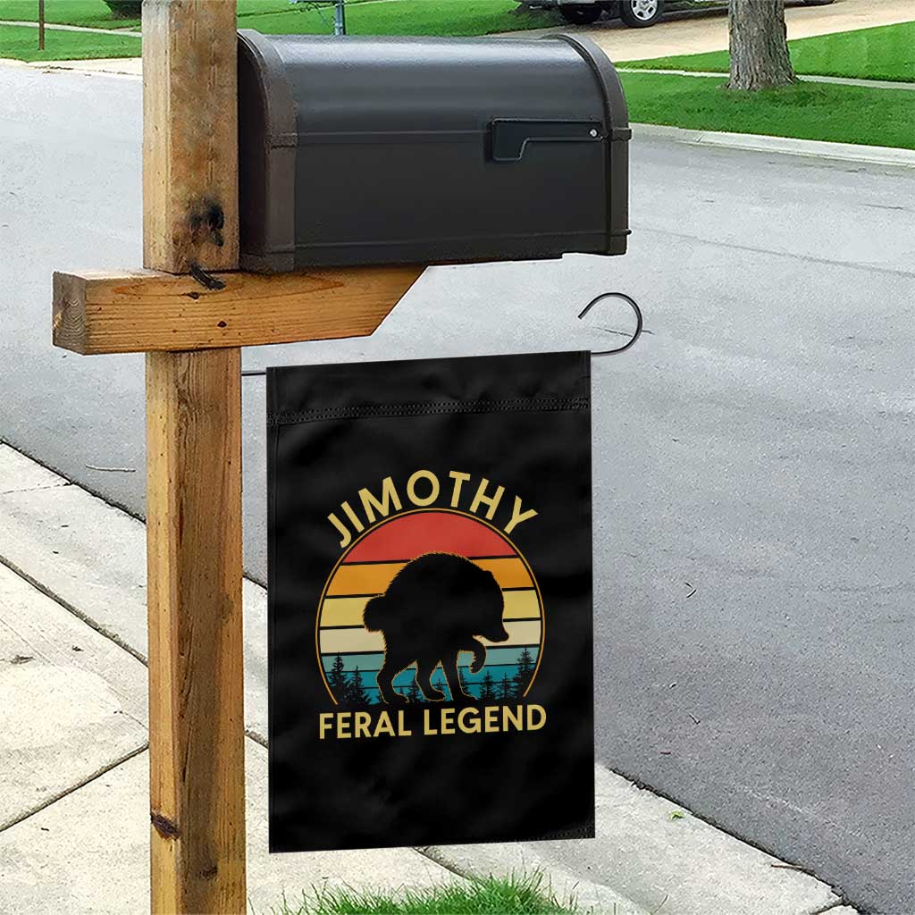 Jimothy Raccoon Seattle Garden Flag Funny Seattle Feral Legend Animal Meme