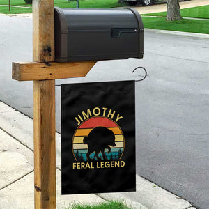 Jimothy Raccoon Seattle Garden Flag Funny Seattle Feral Legend Animal Meme