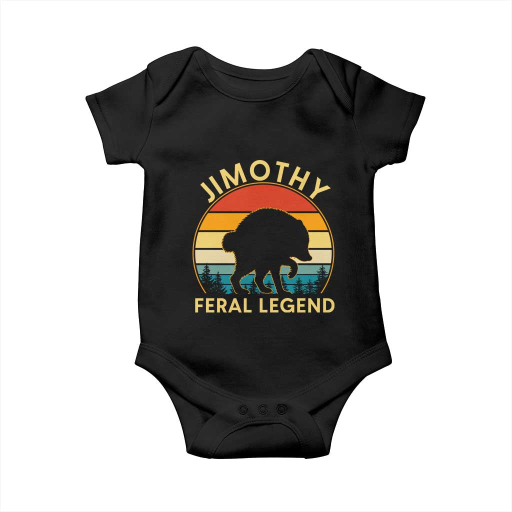 Jimothy Raccoon Seattle Baby Onesie Funny Seattle Feral Legend Animal Meme TS14 Black Print Your Wear