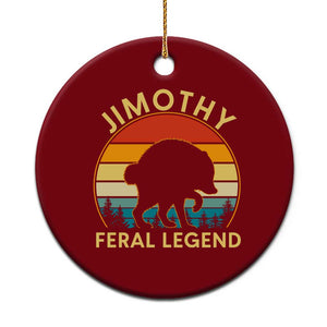 Jimothy Raccoon Seattle Ceramic Ornament Funny Seattle Feral Legend Animal Meme