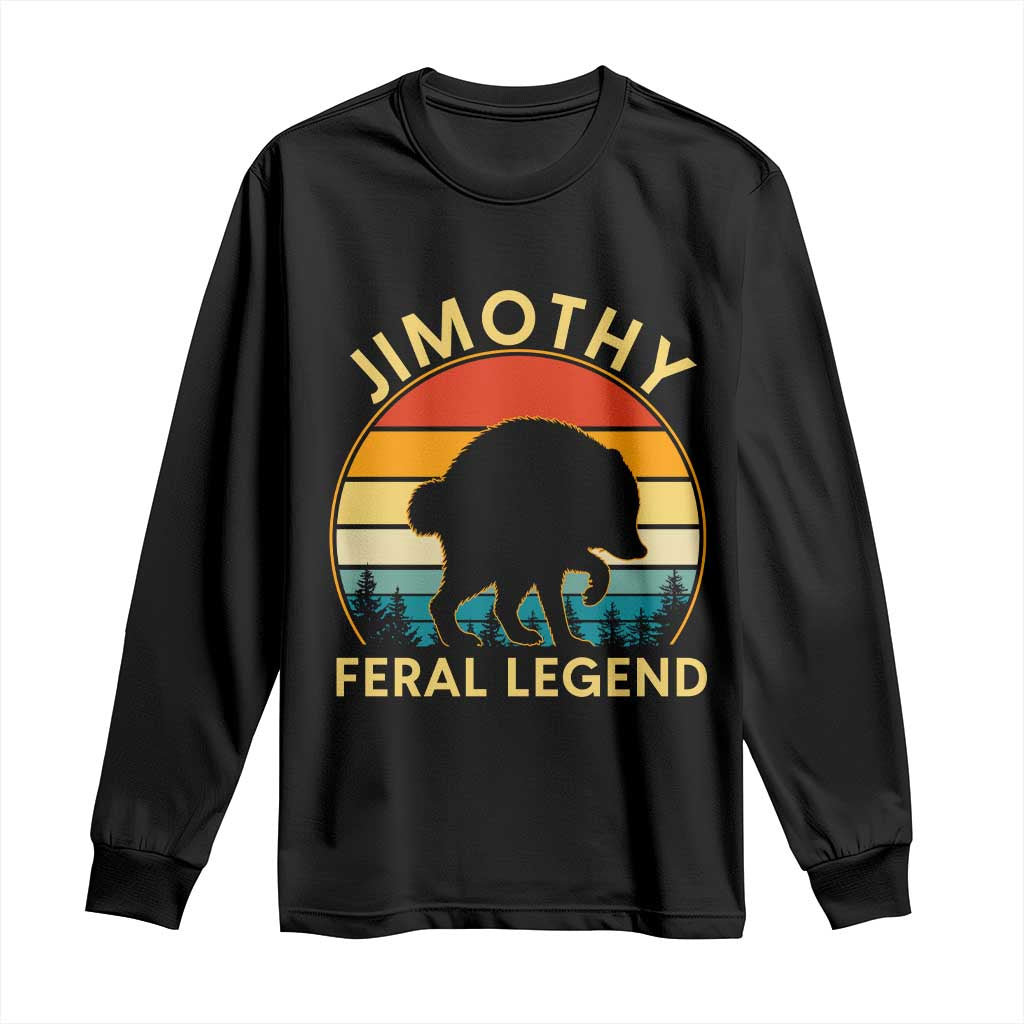Jimothy Raccoon Seattle Long Sleeve Shirt Funny Seattle Feral Legend Animal Meme TS14 Black Print Your Wear