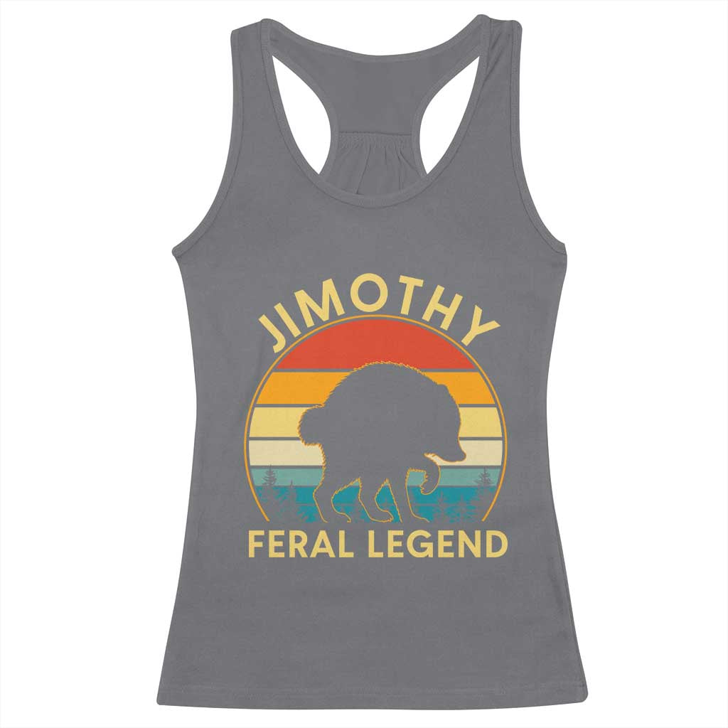 Jimothy Raccoon Seattle Racerback Tank Top Funny Seattle Feral Legend Animal Meme