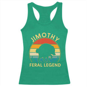 Jimothy Raccoon Seattle Racerback Tank Top Funny Seattle Feral Legend Animal Meme
