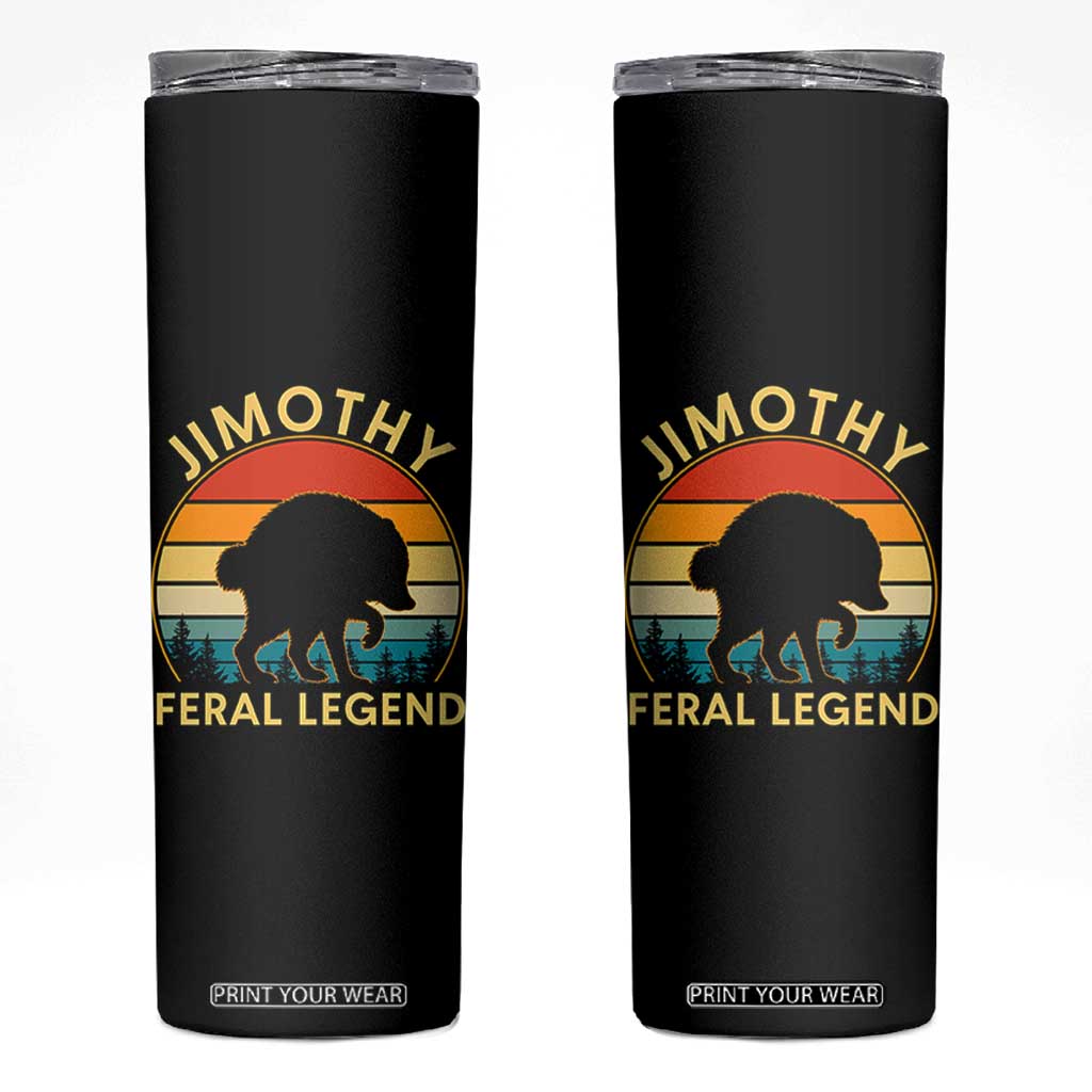 Jimothy Raccoon Seattle Skinny Tumbler Funny Seattle Feral Legend Animal Meme TS14 Black Print Your Wear