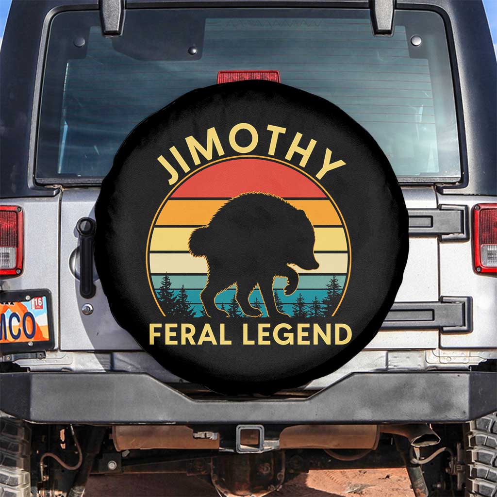 Jimothy Raccoon Seattle Spare Tire Cover Funny Seattle Feral Legend Animal Meme TS14 No hole Black Print Your Wear