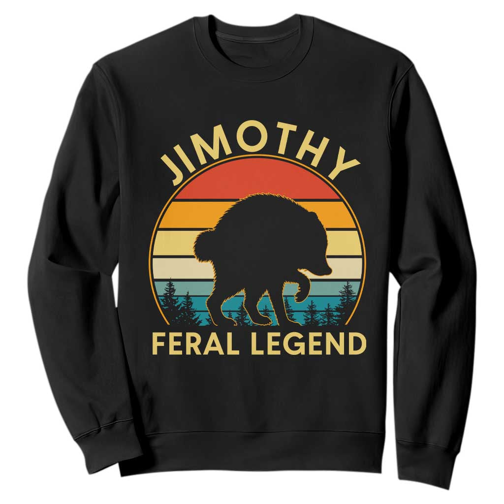 Jimothy Raccoon Seattle Sweatshirt Funny Seattle Feral Legend Animal Meme
