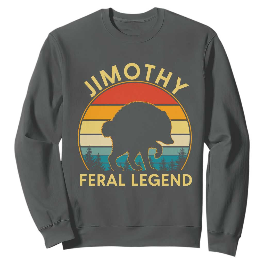 Jimothy Raccoon Seattle Sweatshirt Funny Seattle Feral Legend Animal Meme