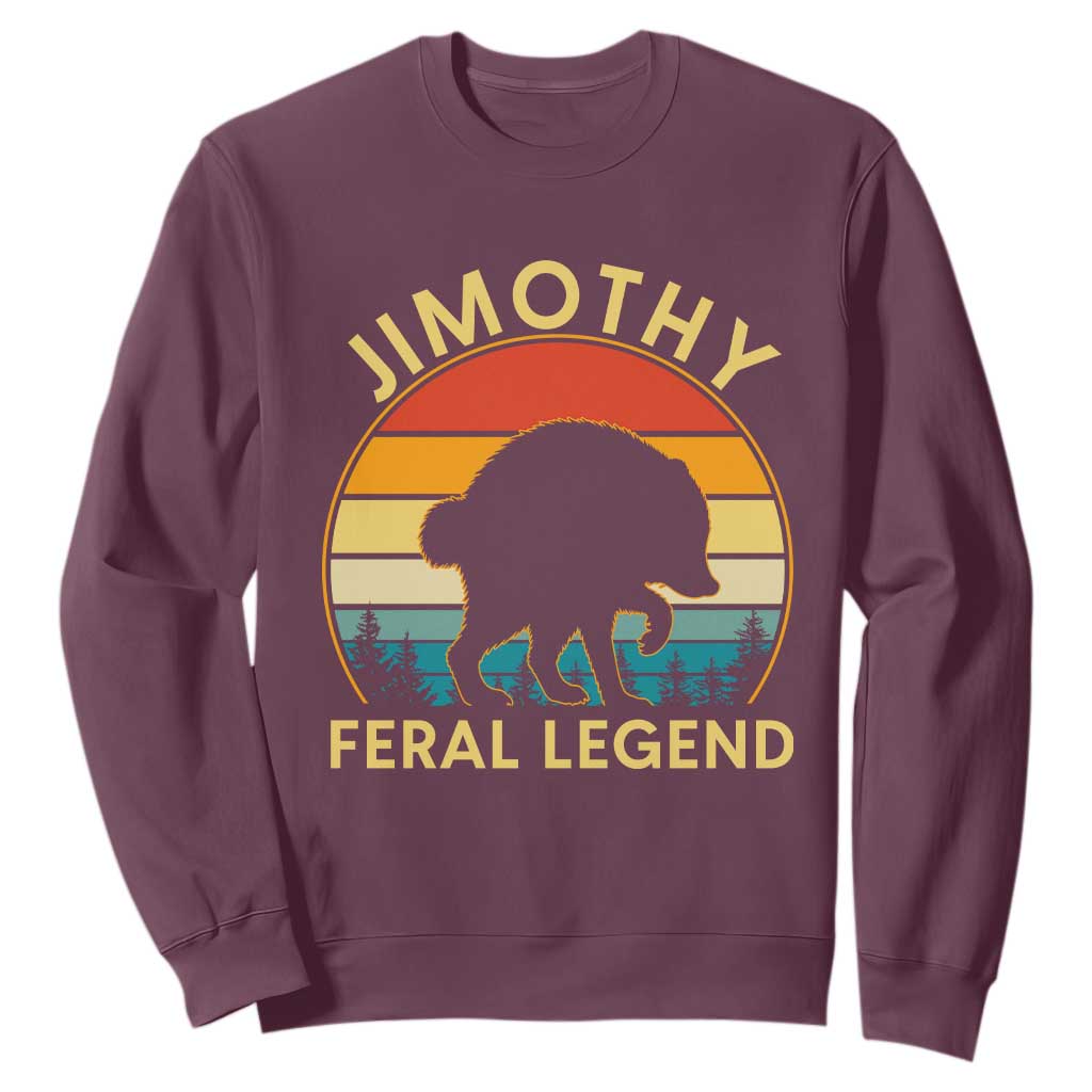 Jimothy Raccoon Seattle Sweatshirt Funny Seattle Feral Legend Animal Meme