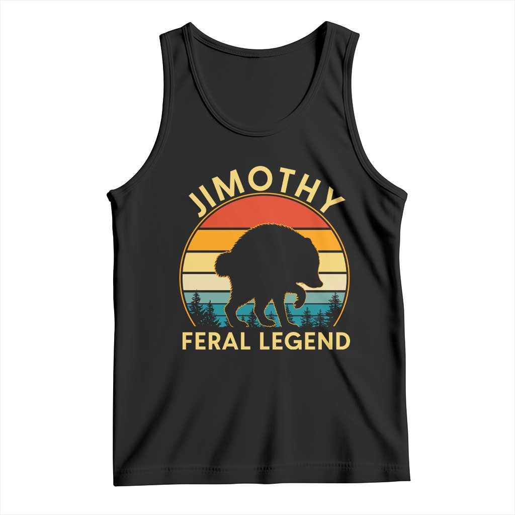 Jimothy Raccoon Seattle Tank Top Funny Seattle Feral Legend Animal Meme TS14 Black Print Your Wear