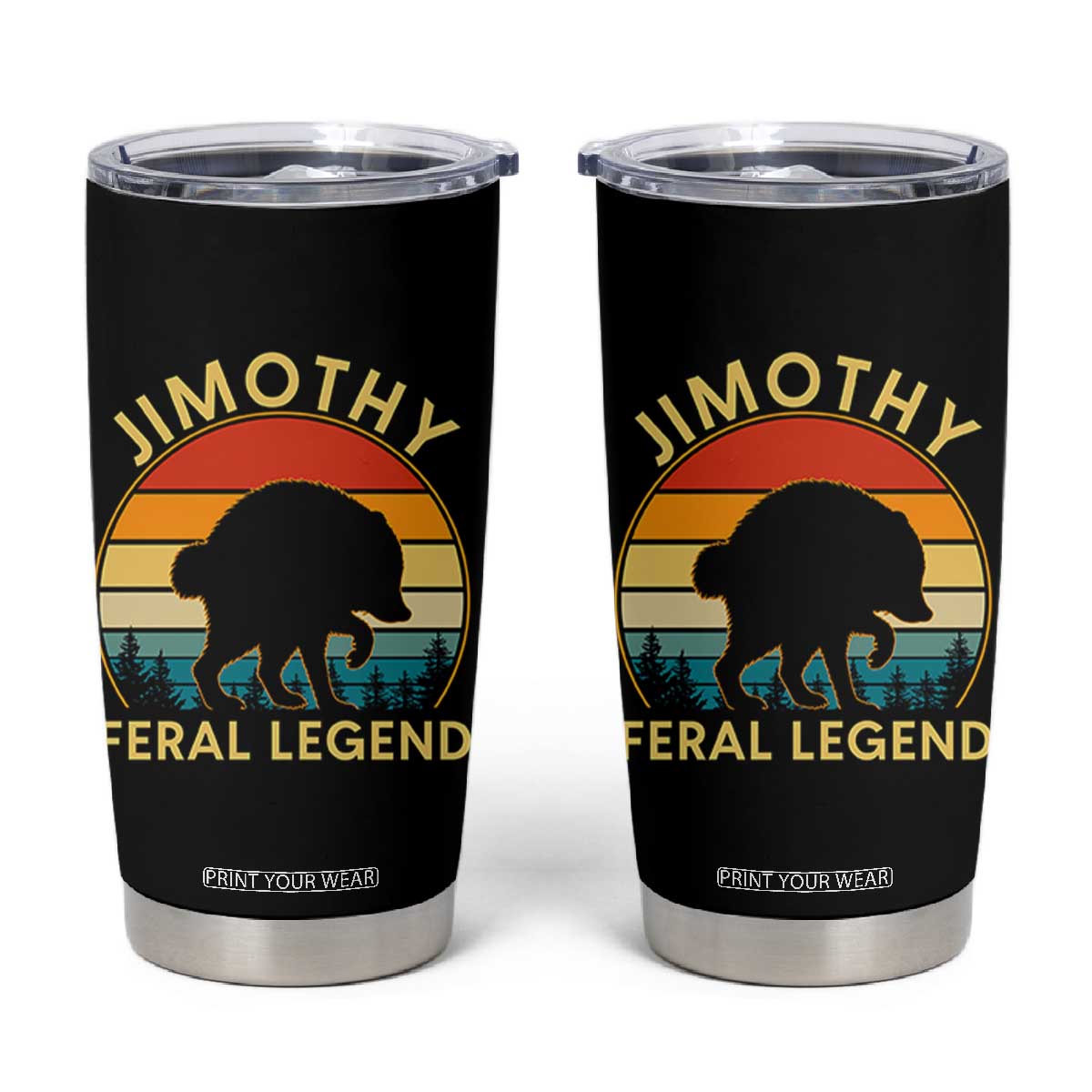 Jimothy Raccoon Seattle Tumbler Cup Funny Seattle Feral Legend Animal Meme TS14 Black Print Your Wear