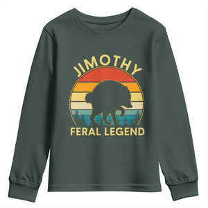 Jimothy Raccoon Seattle Youth Sweatshirt Funny Seattle Feral Legend Animal Meme