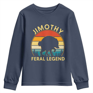 Jimothy Raccoon Seattle Youth Sweatshirt Funny Seattle Feral Legend Animal Meme
