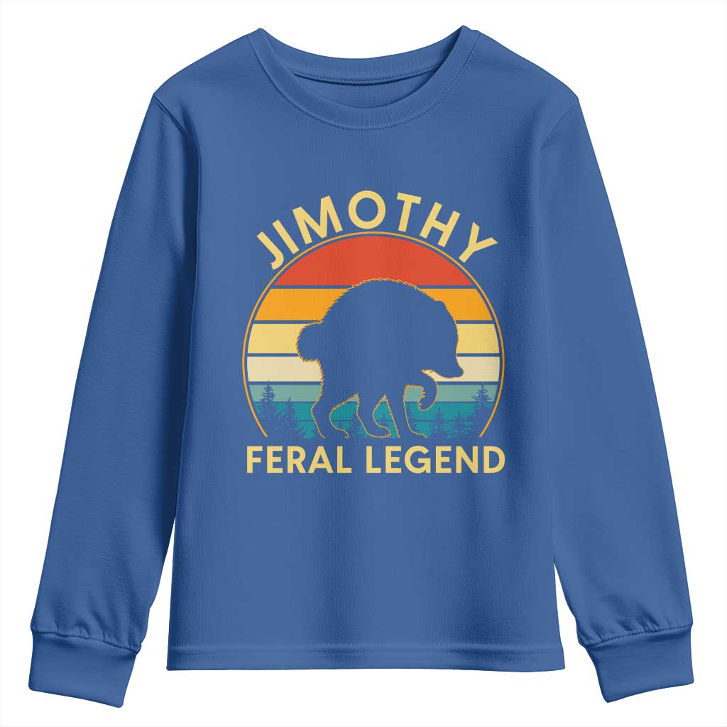 Jimothy Raccoon Seattle Youth Sweatshirt Funny Seattle Feral Legend Animal Meme
