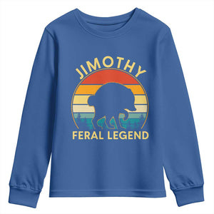 Jimothy Raccoon Seattle Youth Sweatshirt Funny Seattle Feral Legend Animal Meme