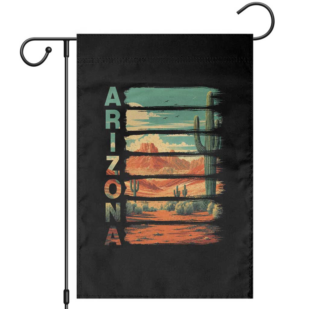 Arizona Desert Cactus Saguaro National Park Retro Garden Flag TS14 Black Print Your Wear