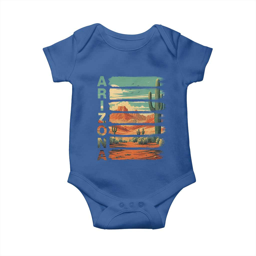 Arizona Desert Cactus Saguaro National Park Retro Baby Onesie
