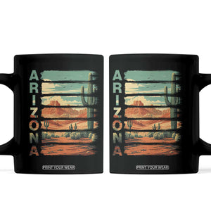 Arizona Desert Cactus Saguaro National Park Retro Coffee Mug