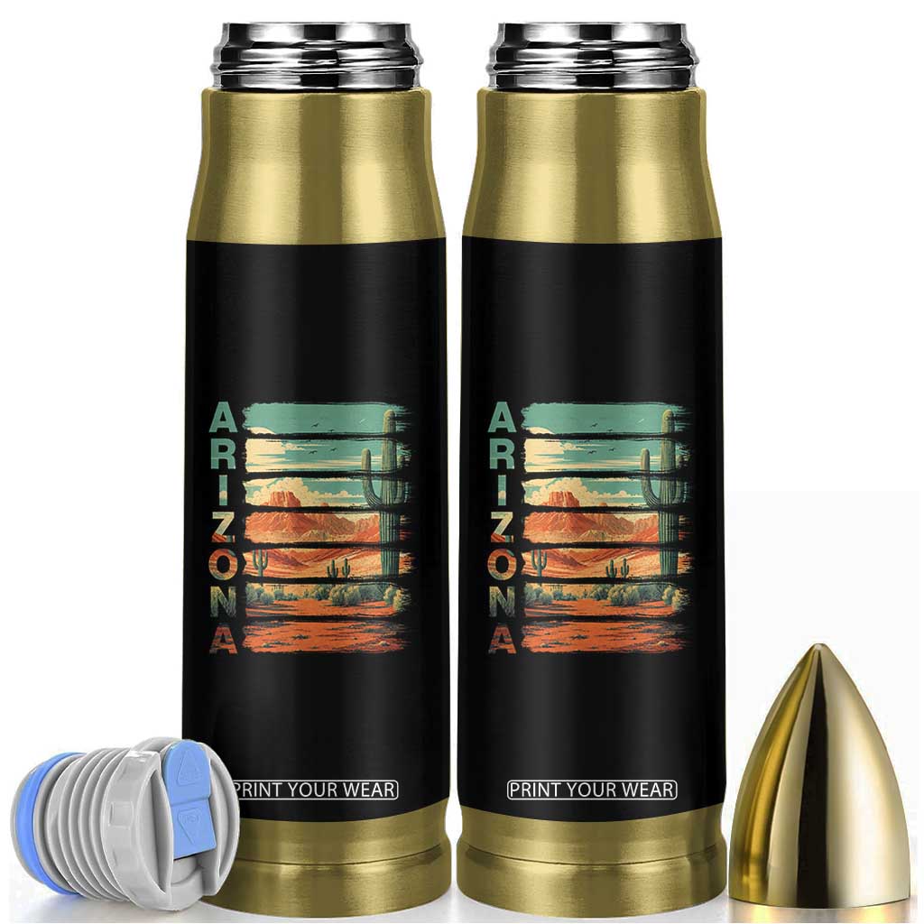 Arizona Desert Cactus Saguaro National Park Retro Bullet Tumbler TS14 Black Print Your Wear