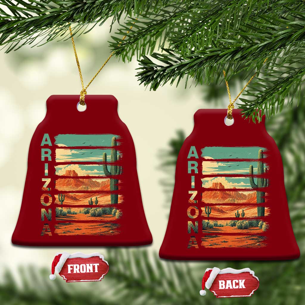 Arizona Desert Cactus Saguaro National Park Retro Ceramic Ornament