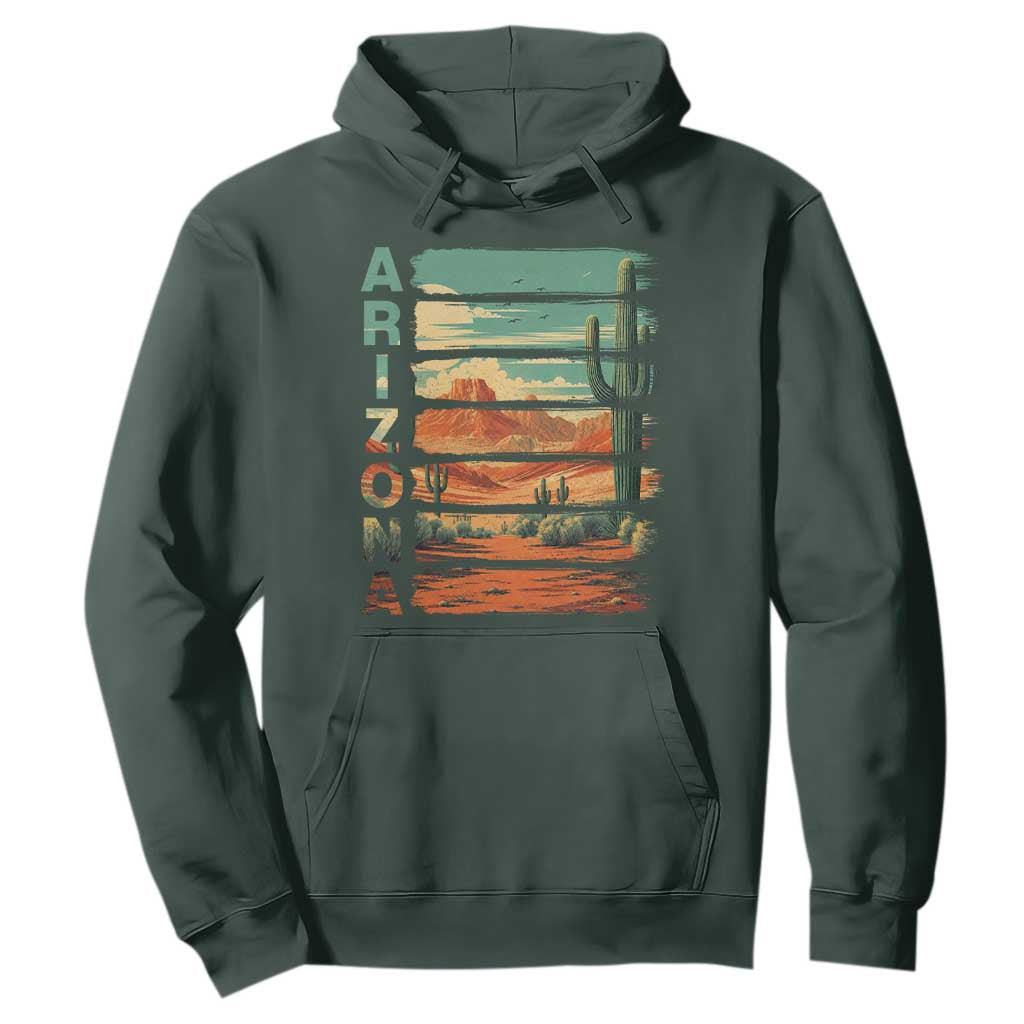 Arizona Desert Cactus Saguaro National Park Retro Hoodie