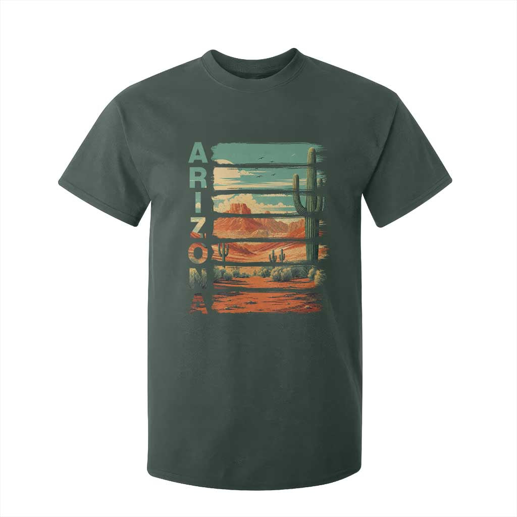 Arizona Desert Cactus Saguaro National Park Retro T Shirt For Kid