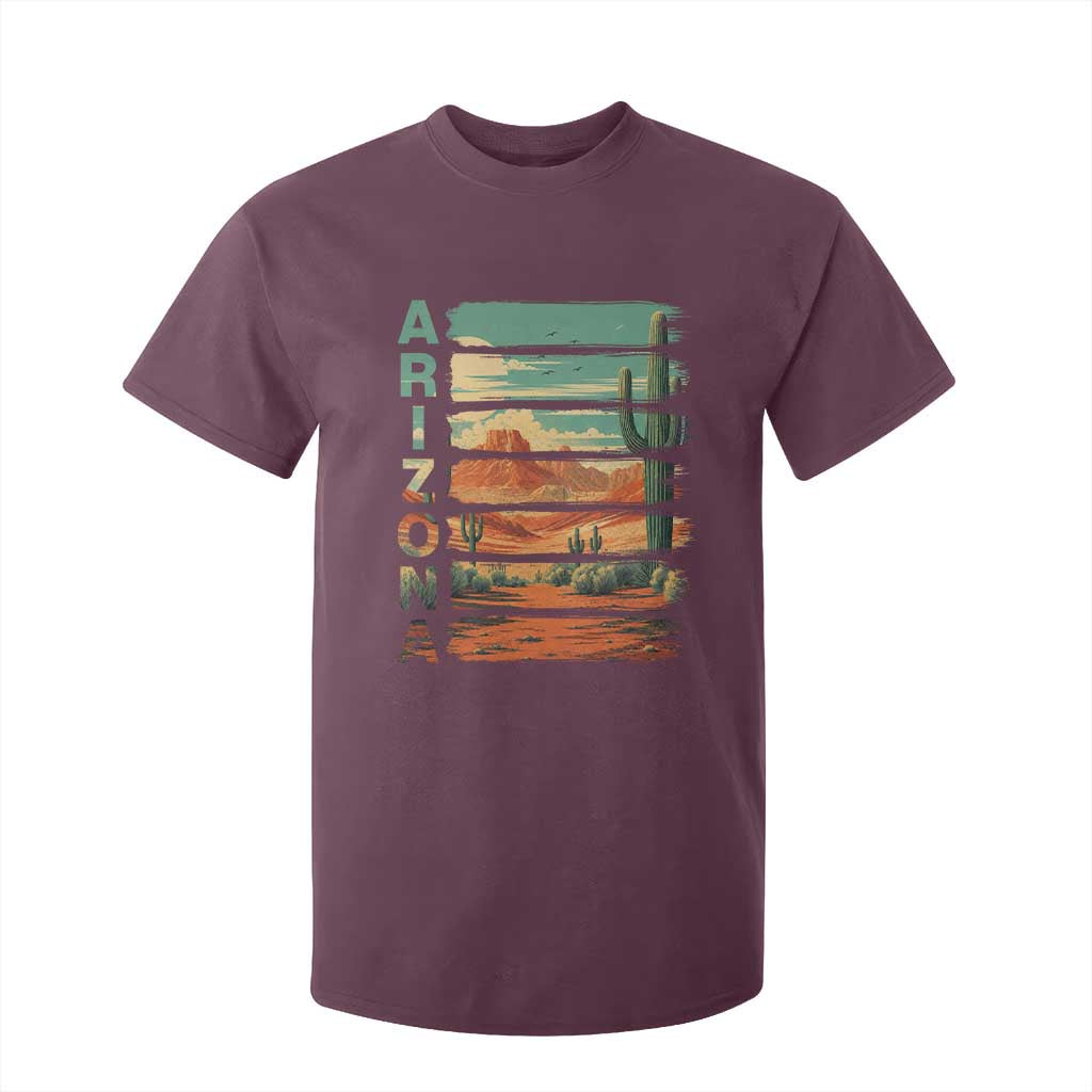 Arizona Desert Cactus Saguaro National Park Retro T Shirt For Kid