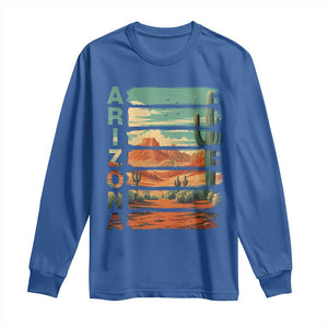 Arizona Desert Cactus Saguaro National Park Retro Long Sleeve Shirt