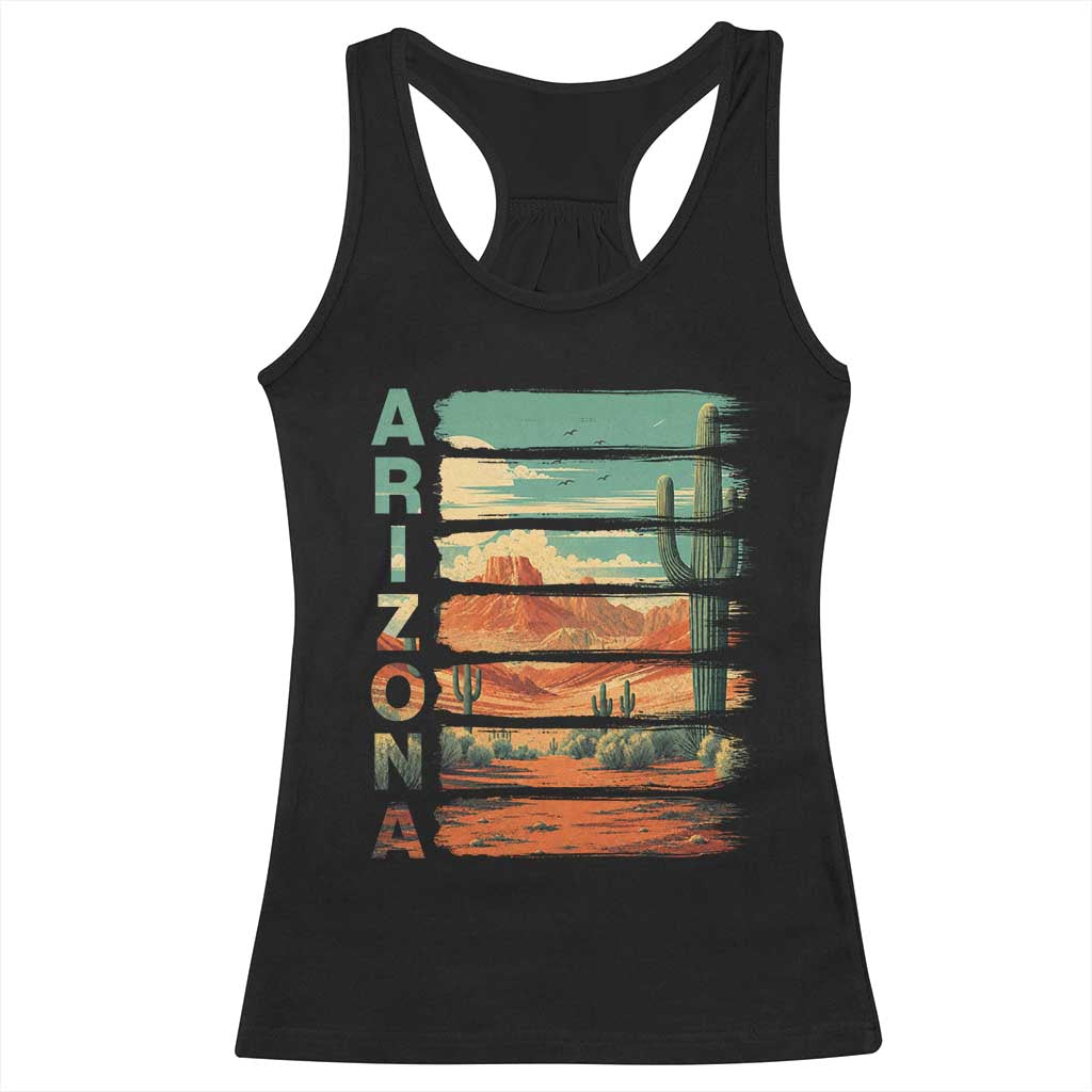 Arizona Desert Cactus Saguaro National Park Retro Racerback Tank Top TS14 Black Print Your Wear
