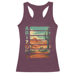 Arizona Desert Cactus Saguaro National Park Retro Racerback Tank Top