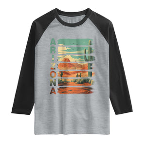 Arizona Desert Cactus Saguaro National Park Retro Raglan Shirt