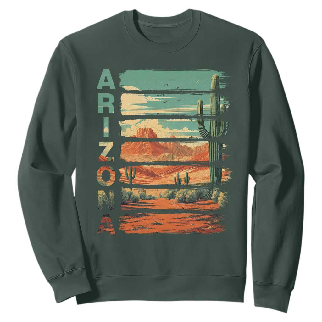 Arizona Desert Cactus Saguaro National Park Retro Sweatshirt