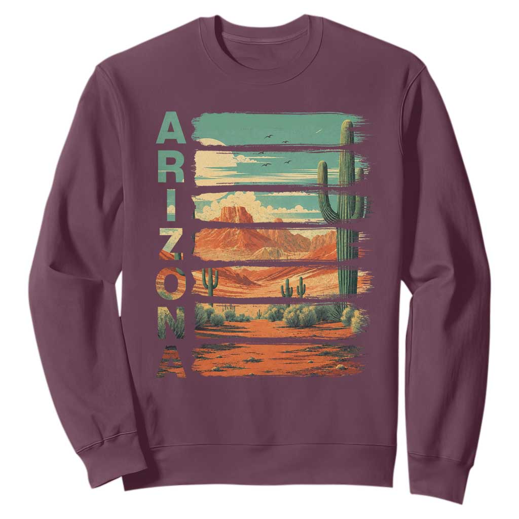 Arizona Desert Cactus Saguaro National Park Retro Sweatshirt