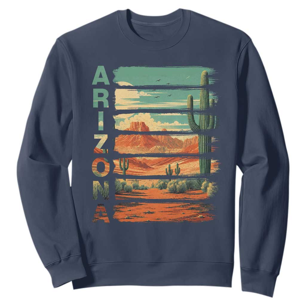 Arizona Desert Cactus Saguaro National Park Retro Sweatshirt