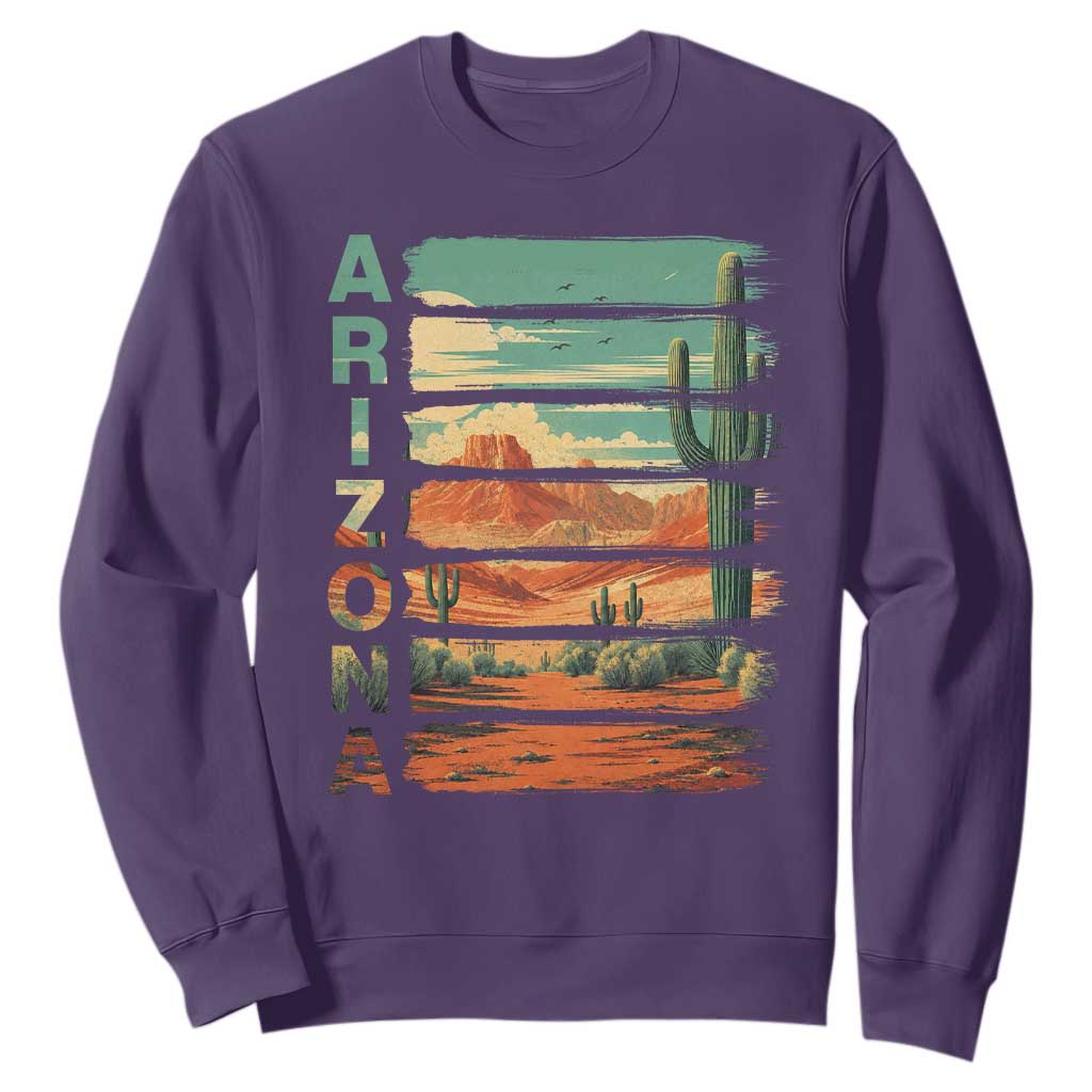Arizona Desert Cactus Saguaro National Park Retro Sweatshirt