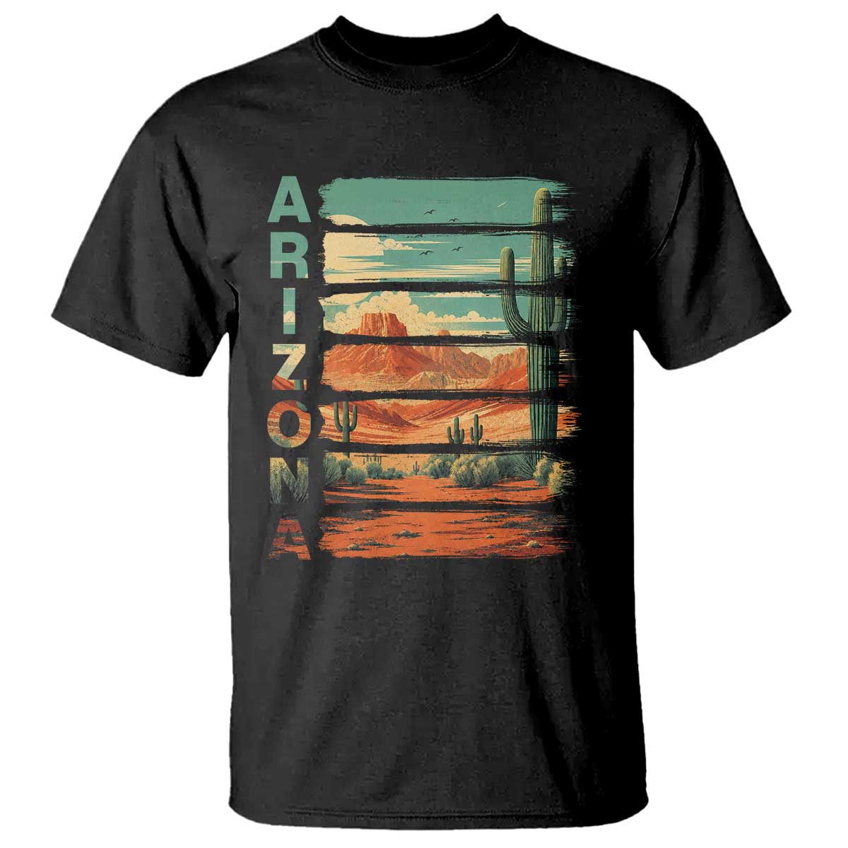 Arizona Desert Cactus Saguaro National Park Retro T Shirt