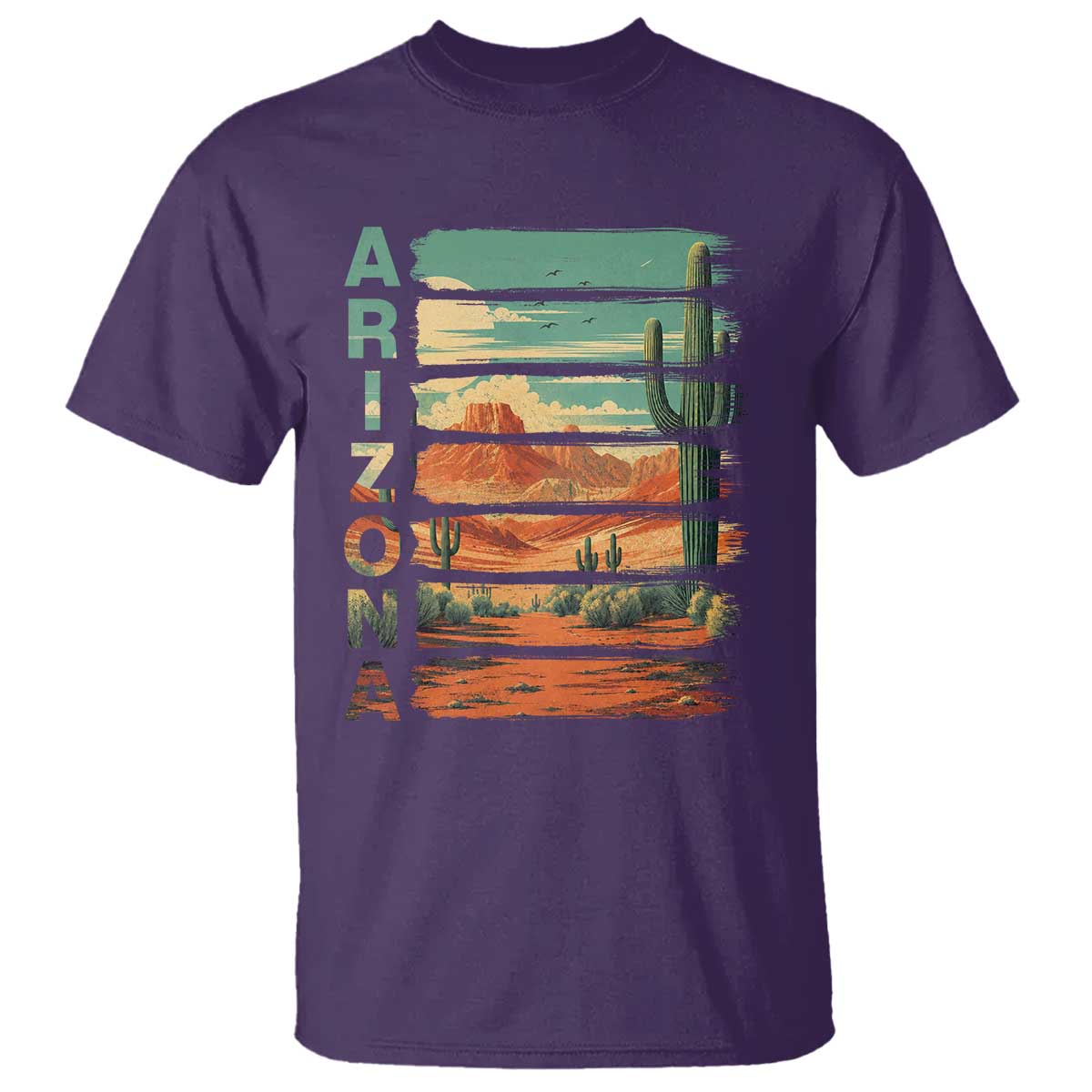 Arizona Desert Cactus Saguaro National Park Retro T Shirt