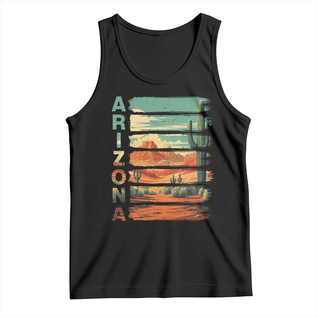 Arizona Desert Cactus Saguaro National Park Retro Tank Top TS14 Black Print Your Wear