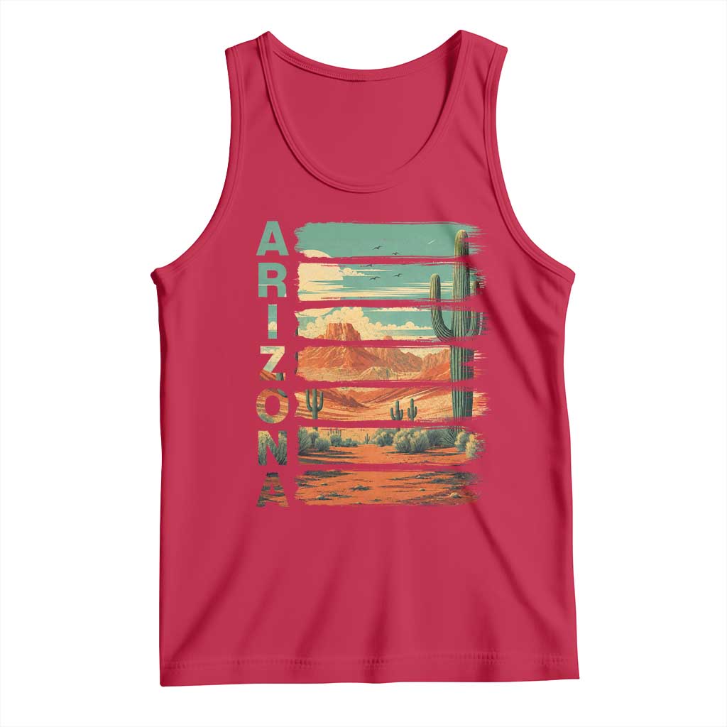 Arizona Desert Cactus Saguaro National Park Retro Tank Top