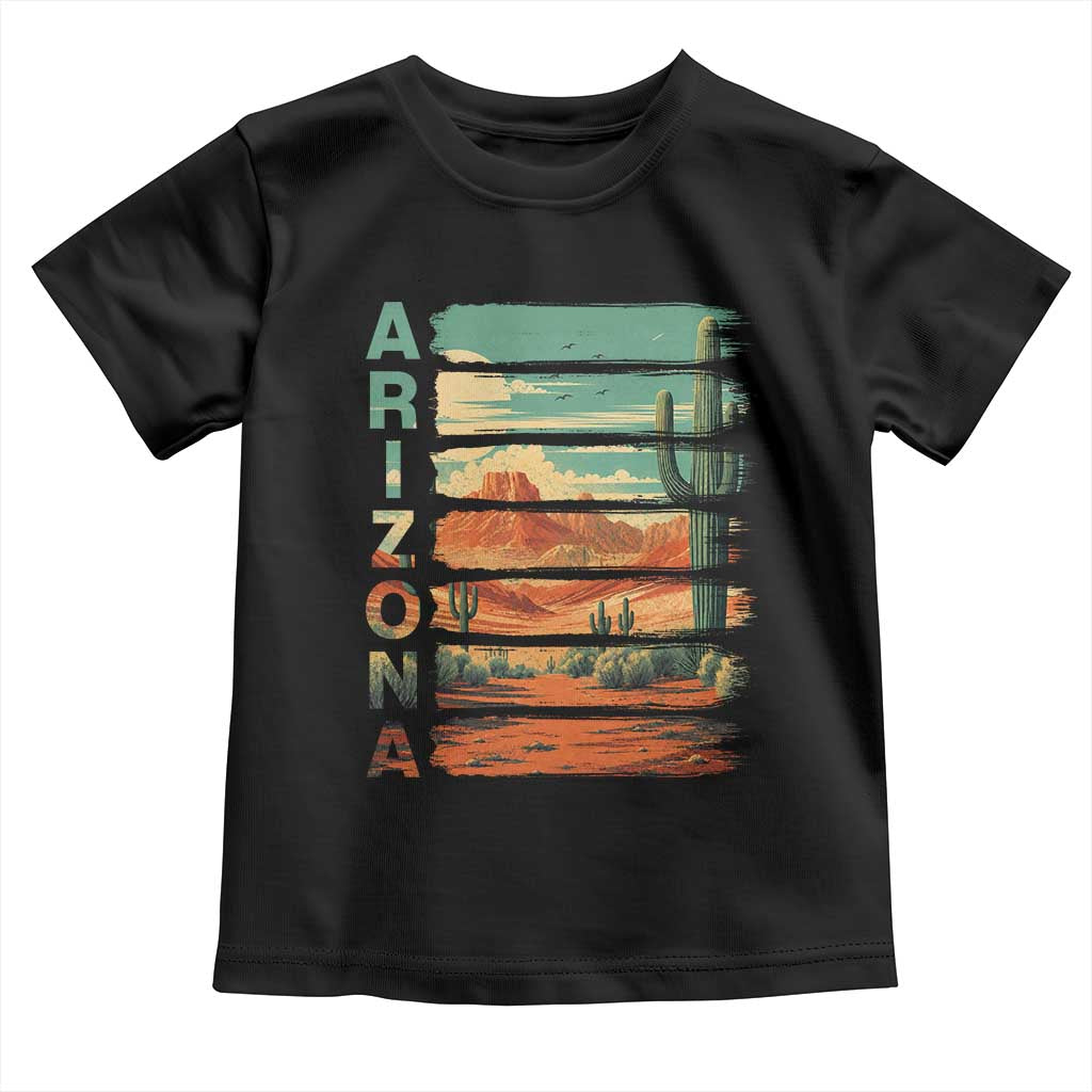 Arizona Desert Cactus Saguaro National Park Retro Toddler T Shirt TS14 Black Print Your Wear