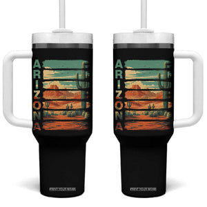 Arizona Desert Cactus Saguaro National Park Retro Tumbler With Handle